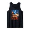 Fantasy Felines Cat In Wizard Hat Tank Top