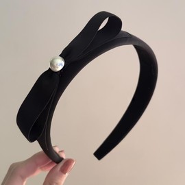 EZ PEACH Hair Headband, Simple, Ribbon, Bowknot, Head Access, Hair Accessory, Daily Hair Accessory, Headband, Pearl Headband, Cute, Bangs, Hair Closure, Wedding Decoration, Recitals, School Entrance