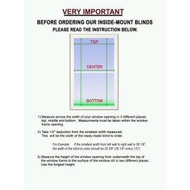 US Window and Floor 2" Cordless Faux Wood Blinds, Fit Windows 38 7/8" - 39 1/8", (Blind Size 38 1/2" x 84"), Inside Mount