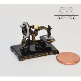 SMA 1:12 Dollhouse Miniature Old Fashioned Sewing Machine FA MA2259