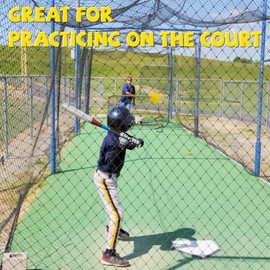 24 Pack Baseball Practice Balls for Pitching Machine - Rubber Dimpled Training Balls for Hitting, Fielding & Hand-Eye Coordination, Durable Weather-Resistant Design (Bucket Included)