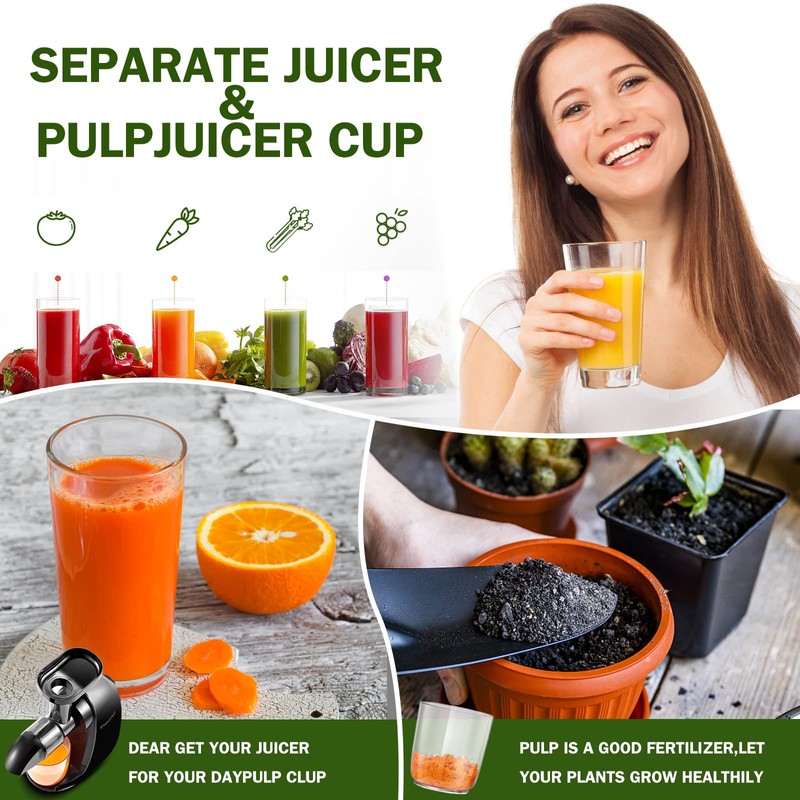 Cold Press Juicer Machines, AMZCHEF Slow Masticating Juicer with Reverse