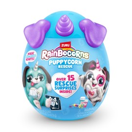 Rainbocorns Puppycorn Rescue (Husky) by ZURU, Collectible Plush, Stuffed Animal Girl Toys, Surprise Egg, Stickers, Syringe Slime, Ages 3+ for Girls, Children, 9.06 x 7.87 x 11.02 inches