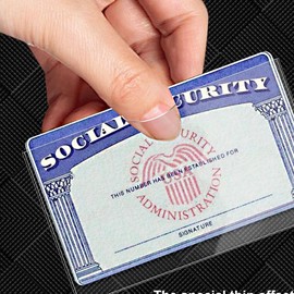 6 Pack Social Security Card Protector Sleeves/New Medicare Card Protector Sleeve/Credit Card Holder,24 Mil Soft Clear Card Sleeves for Waterproof SSN Card Protector/Credit Card Cover