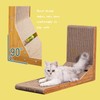 Cardboard Scratching Post with Bevel, 23.6-inch L-Shaped Scratching Post, All-Around