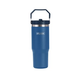 IFLASK 30oz Spirit Tumbler | 100% Leak Proof | Stainless Steel | Double Wall Vacuum Insulated Tumbler | BPA and Sweat free | Hot & Cold | Travel Sports Outdoor School Camping (Aegean)