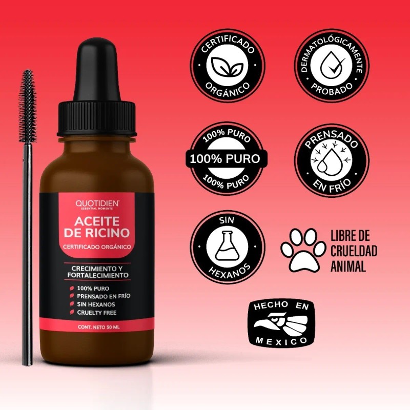 Aceite De Ricino 100% Puro Certificado Orgánico- Castor Oil