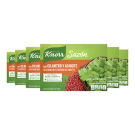 Knorr Sazón Flavorful Seasoning for Sauce, Meat, Poultry, Fish, Seafood, Stews, Rice, Beans, and Other Dishes Cilantro and Achiote No Artificial Flavors 5.6 oz 32 Count, Pack of 15
