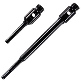 Pack Of 2 x SDS Drill Bit Adapters/Arbors For Use With Diamond Core Drill Bits. K Taper Shank System. 1/2" BSP Thread. 1 x 115mm Long SDS Adapter & 1 x 240mm Extra Long SDS Adapter