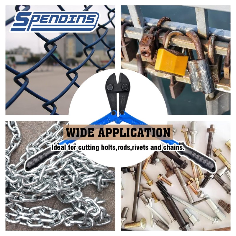 SPENDINS Bolt Cutter with Drop Forged Cr-Mo Alloy Steel Blades,with