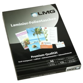 LMG LMGA6-125 Laminating Pouches A6 111 x 154 mm 2 x 125 mic Pack of 100