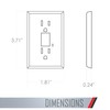 TayMac A52W Allure Nonmetallic Wallplate with GFCI Insert, White