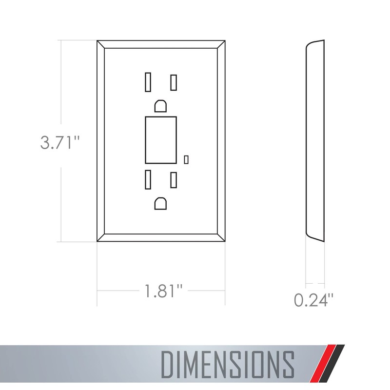 TayMac A52W Allure Nonmetallic Wallplate with GFCI Insert, White