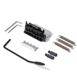 Wilkinson WOV05 2-1/8inch 2-Point Vintage ST Guitar Tremolo Bridge for Strat Electric Guitar (WOV05 Black)