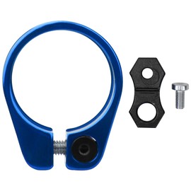 31.8/34.9mm Aluminum Alloy Ultralight Bike Seat Tube Lock Clip Bicycle Seatpost Clamp(Blue&nbsp;31.8mm )