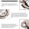 4 Sets Boat D Tie Down, Stainless Steel Folding Pad