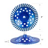 SALI 5PCS 7 Inch Concrete Grinding Wheels 43 Turbo Diamond