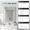Ultrue White Wood Effect Framed Wall Mirror, 24x32 Rectangle Mirror,