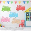 GRAVURZEILE Children's Wooden Wall Clock in Fire Engine Design for