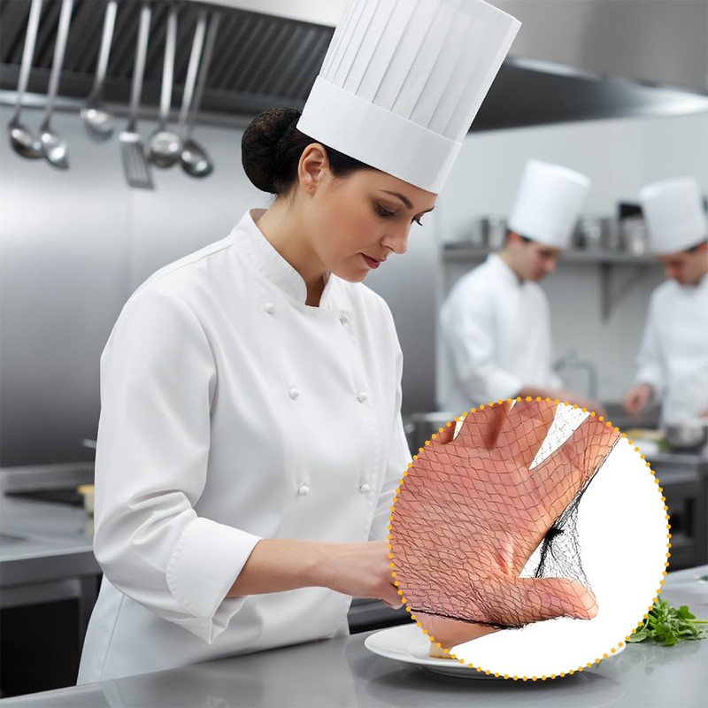 Lotsdonxia 20 Pcs Invisible Black Hair Nets for Buns, 50cm