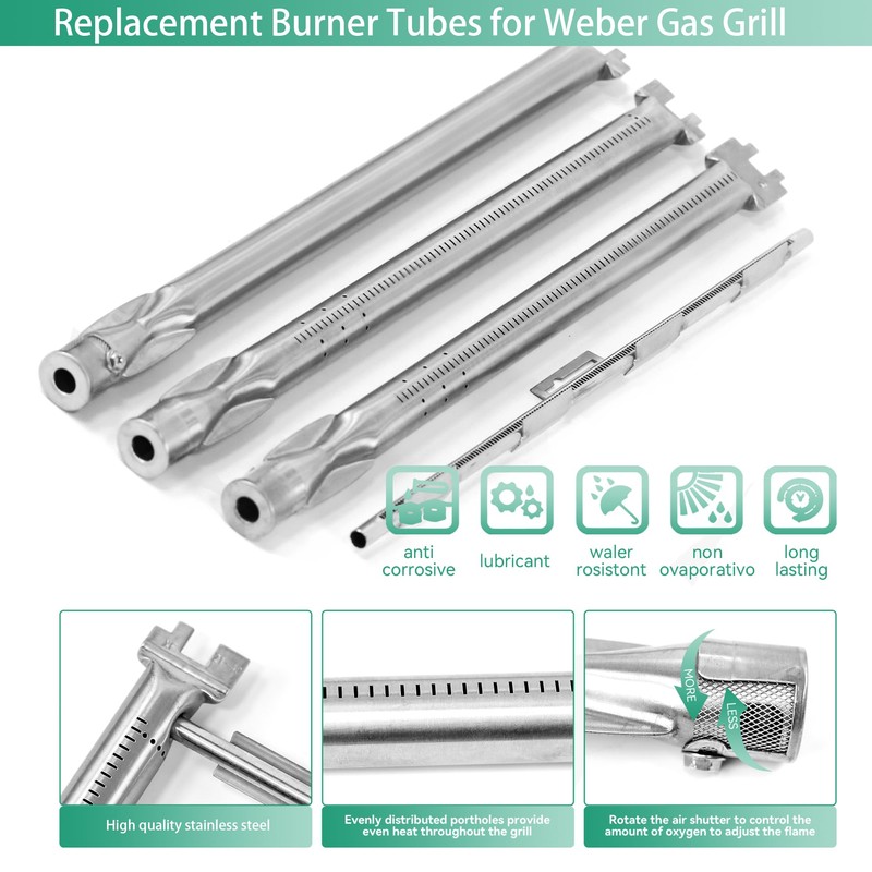 Spirit E-310 Grill Parts 69787 Burners & 7636 Flavorizer Bars