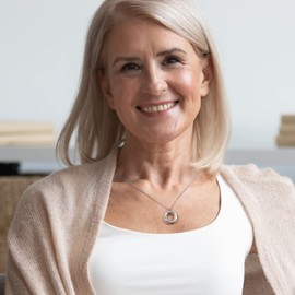 AM ANNIS MUNN 60th Birthday Gifts for Women, 925 Sterling Silver Necklaces for Women 6 Circle Decade Jewelry for Women 60th birthday Gifts Ideas Happy Birthday Necklace