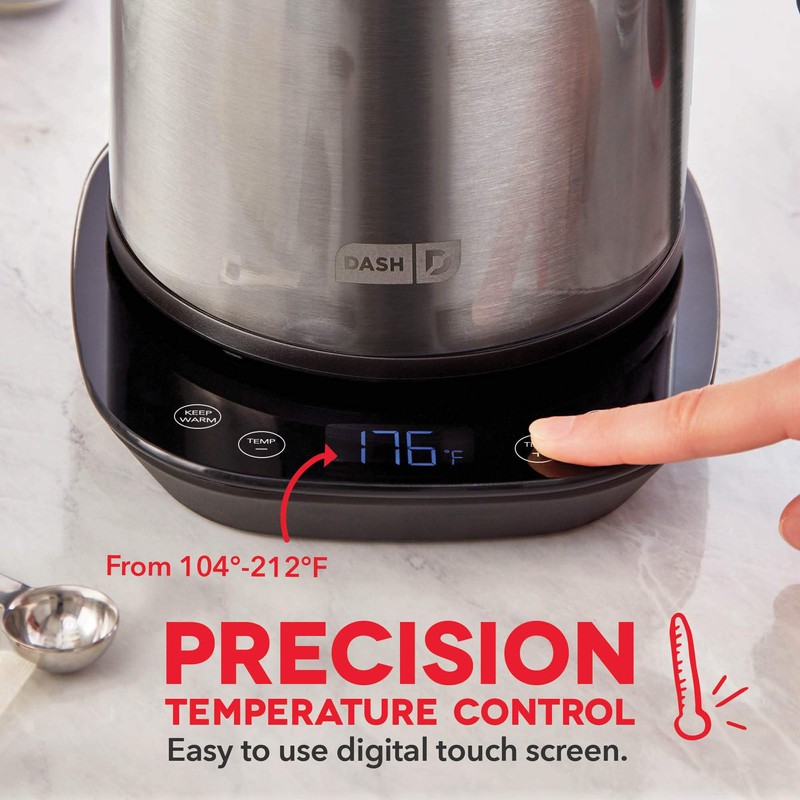 Dash Insulated Electric Kettle, Cordless Hot Water Kettle - Stainless