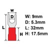 25PCS 8 AWG #10 Insulated Fork Terminal Connector 62A 600V