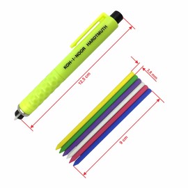 Koh-I-Noor Tailor's Chalk Pen, Chalk Pen, Tailor's Chalk, Plastic, Assorted Colours Pens and intervisio 1 Metre Tape Measure, Extendable