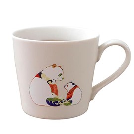 (Temperature Design) Round Pottery Pottery Panda Stare at Parent and Child, Coffee Cup, Stylish, Cute Gift, Mother's Birthday Gift, 60th Birthday Gift, Women's Gift, Popular, Christmas Gift, Christmas