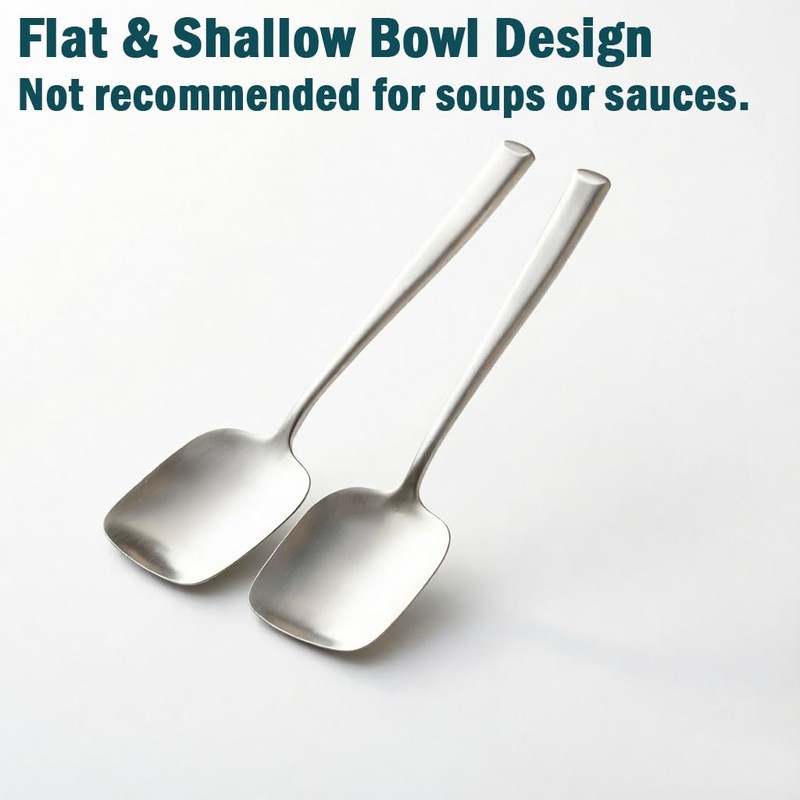 Square Head Serving Spoons – Heavy Duty 18/10 Stainless Steel,