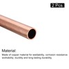 sourcing map Copper Tube, 13mm OD 1mm Wall Thickness 150mm