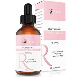 Sylk Suero de retinol para rostro con ácido hialurónico y vitamina E y A, antienvejecimiento, líneas finas, arrugas, rejuvenecimiento, cicatrices de a