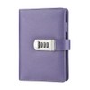 Refillable Notebook with Lock, A6 PU Leather Journal Diary with