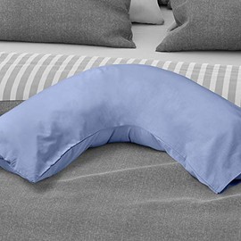 Emma Barclay 180 Thread Count Percale V- Shaped Pillowcase in Blue - V-Shape Pillowcase