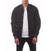 Pro Club Men's Varsity Fleece Baseball Jacket, Black/Black, X-Large