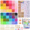 ANSHINE 8420pcs Clay Beads Bracelet Making Kit, 48 Colors 7200