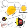 Jutom 126 Pcs Mini Tape Measure Screwdriver Construction Helmet Keychains