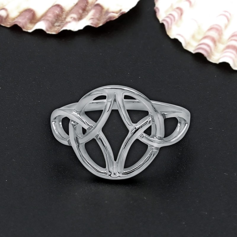 TISHAVI Celtic Knot Sterling Silver Ring, Sterling Silver Ring Size