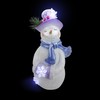 Alpine Corporation SKY560HH-S, Lavender Winter Snowman Statue w/Hand Muff, Twinkle
