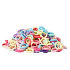 300PCS Soft Seamless Hair Bands – Elastic No Damage Ponytail Holders, Durable Small Hair Ties for Girls & Women, Bright Candy Colors