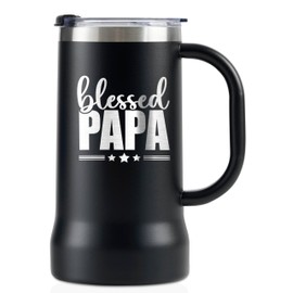Onebttl Papa Gifts, Funny Grandpa Gifts for Men, 24oz Stainless Steel Beer Mug, Perfect for Father's Day, Birthday & Christmas