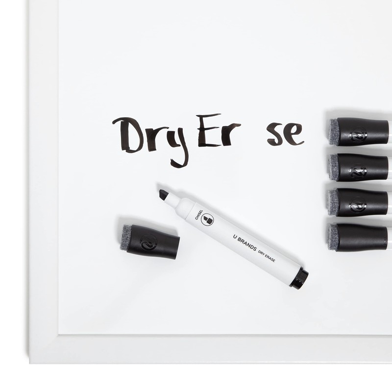 U Brands Fine Tip Dry Erase Markers with Eraser, Whiteboard