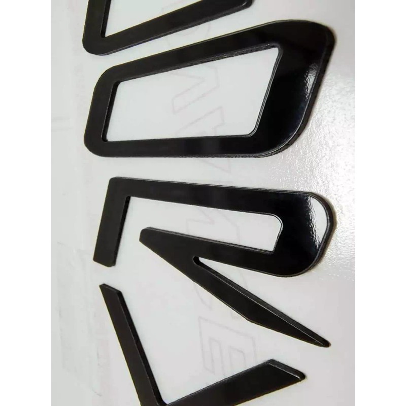 Advanced Trims 2x GLOSS BLACK 1/16 RAISED LETTERS FOR C5
