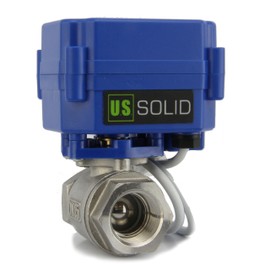 Motorized Ball Valve- 1/4" Stainless Steel Ball Valve with Full Port, 9-24V DC and 2 Wire Reverse Polarity by U.S. Solid …
