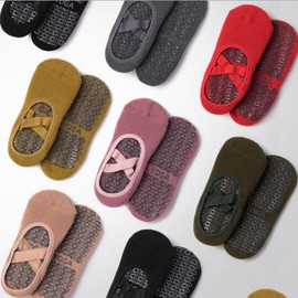 Cross Ribbon Non-slip Pilates Socks Yoga Socks Black