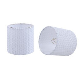 Aspen Creative 31204, Drum Clip-On Chandelier Lamp Shade, Off-White, 5" Top x 5" Bottom x 5" Slant Height, Set of 1