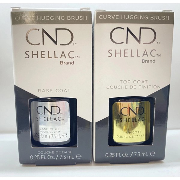 CND Shellac LED/UV Base Coat + Top Coat 0.25 oz