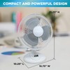 EZ-CHILL 16” Oscillating Table Fan with Adjustable Tilt, Convenient Push
