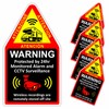 4 x MC1 Motorhome Stickers Campervan Signs Caravan Security Warning